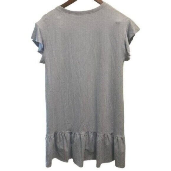 Lilla | P Anthropologie shift dropwaist dress Small Blue Flutter Fairy Peasant - Picture 4 of 8